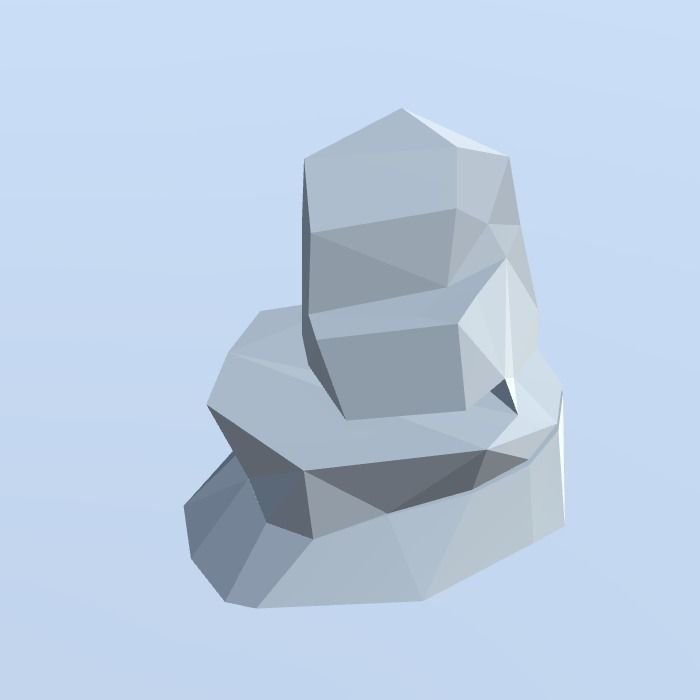 Low Poly Nature Project - 100  Rocks Stones and Clifs Low-poly 3D model_81