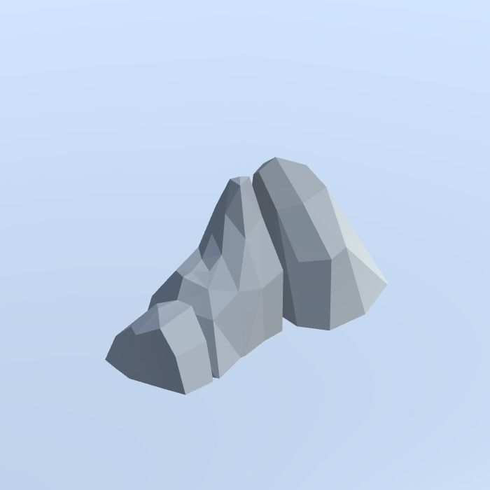 Low Poly Nature Project - 100  Rocks Stones and Clifs Low-poly 3D model_85