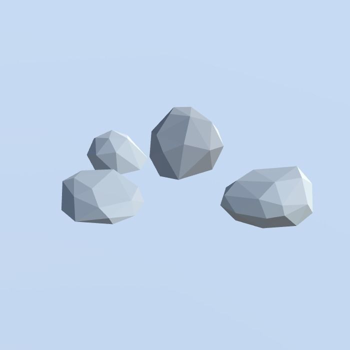 Low Poly Nature Project - 100  Rocks Stones and Clifs Low-poly 3D model_105