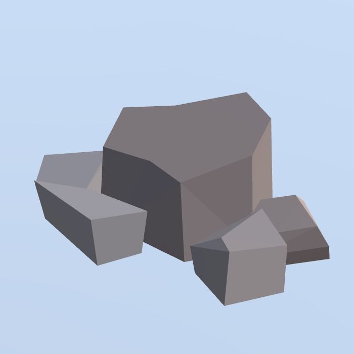 Low Poly Nature Project - 100  Rocks Stones and Clifs Low-poly 3D model_39