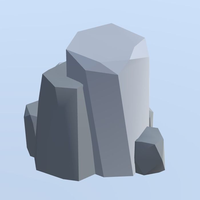 Low Poly Nature Project - 100  Rocks Stones and Clifs Low-poly 3D model_55