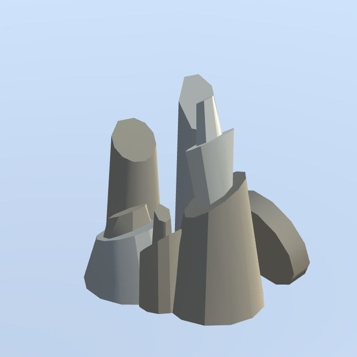 Low Poly Nature Project - 100  Rocks Stones and Clifs Low-poly 3D model_23