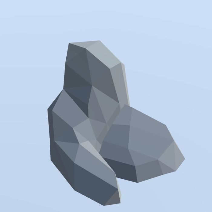 Low Poly Nature Project - 100  Rocks Stones and Clifs Low-poly 3D model_84