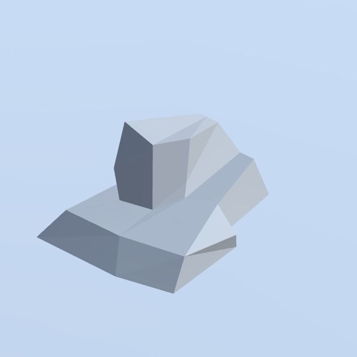 Low Poly Nature Project - 100  Rocks Stones and Clifs Low-poly 3D model_74