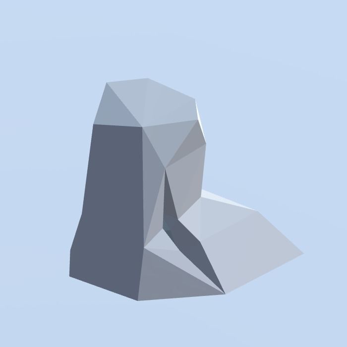 Low Poly Nature Project - 100  Rocks Stones and Clifs Low-poly 3D model_91