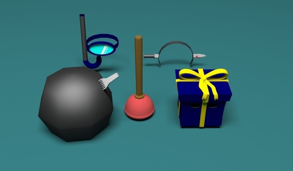 45 Low poly hats 3D Model Collection_10