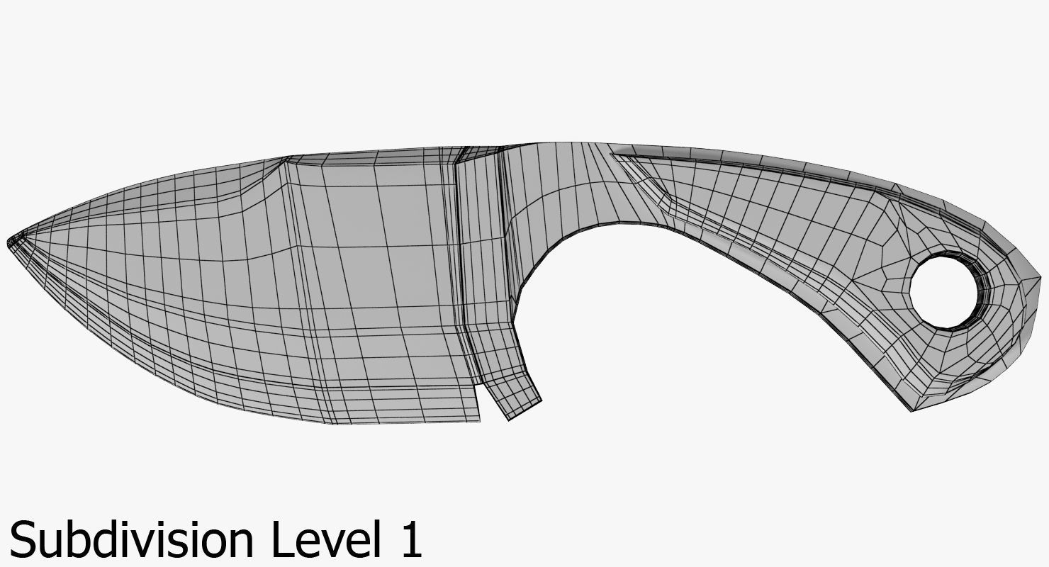 Knife samurai 3D model_7