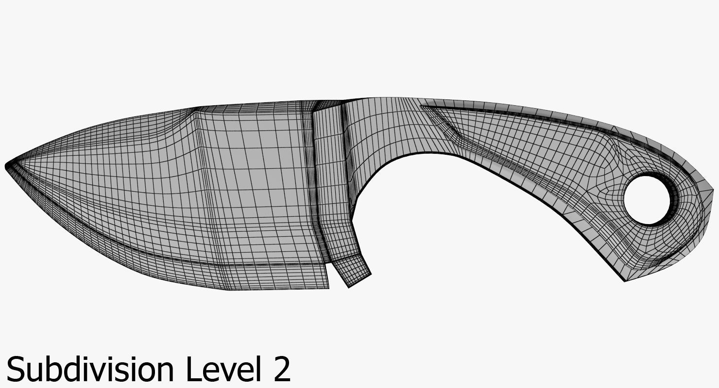 Knife samurai 3D model_8