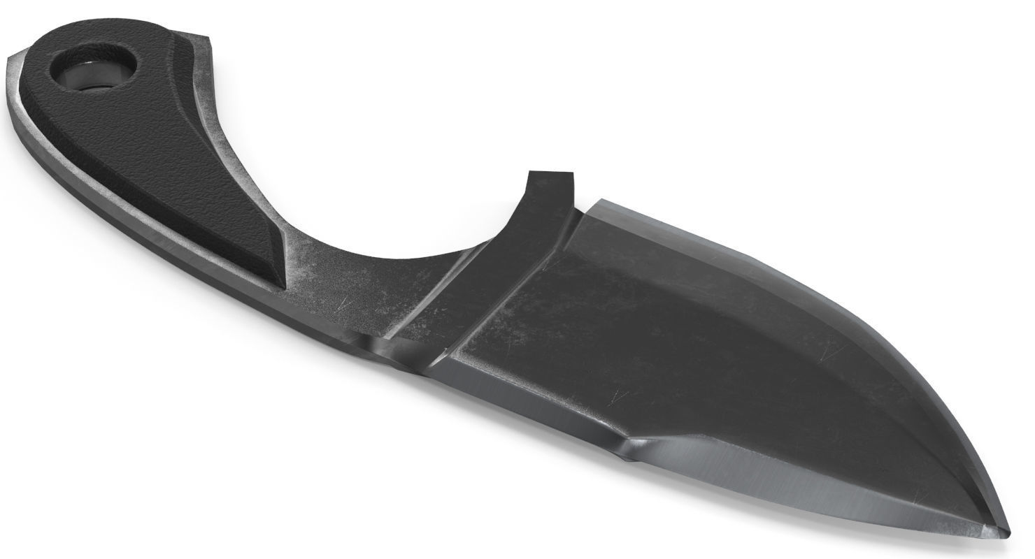 Knife samurai 3D model_4