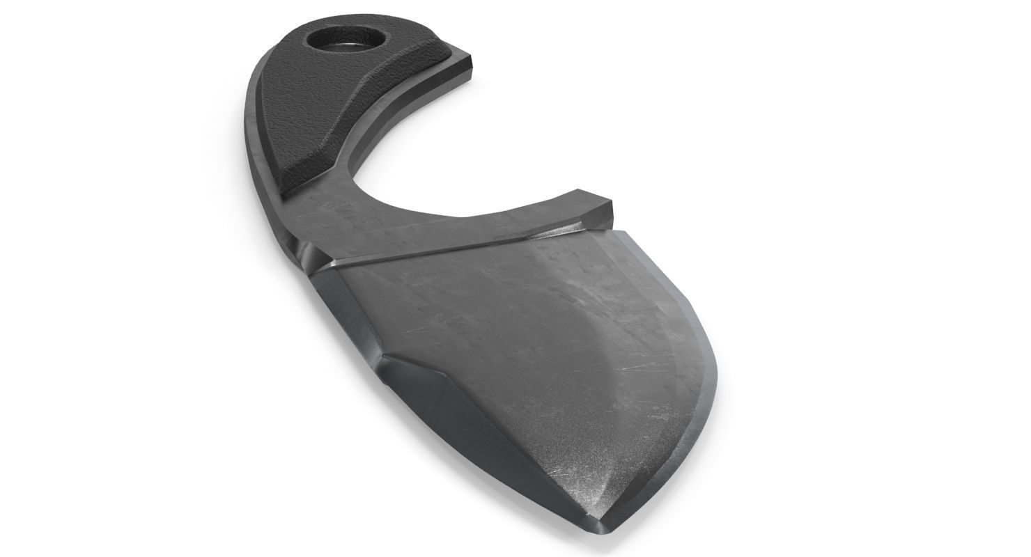 Knife samurai 3D model_5