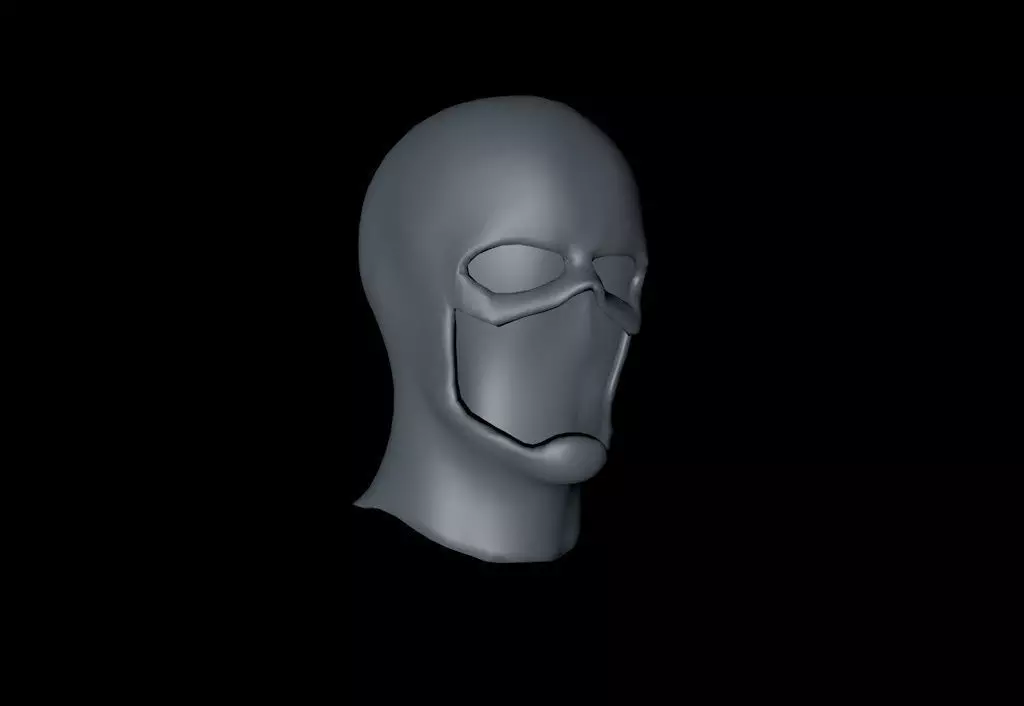 The Flash Season 4 Cowl Low-poly 3D model_0
