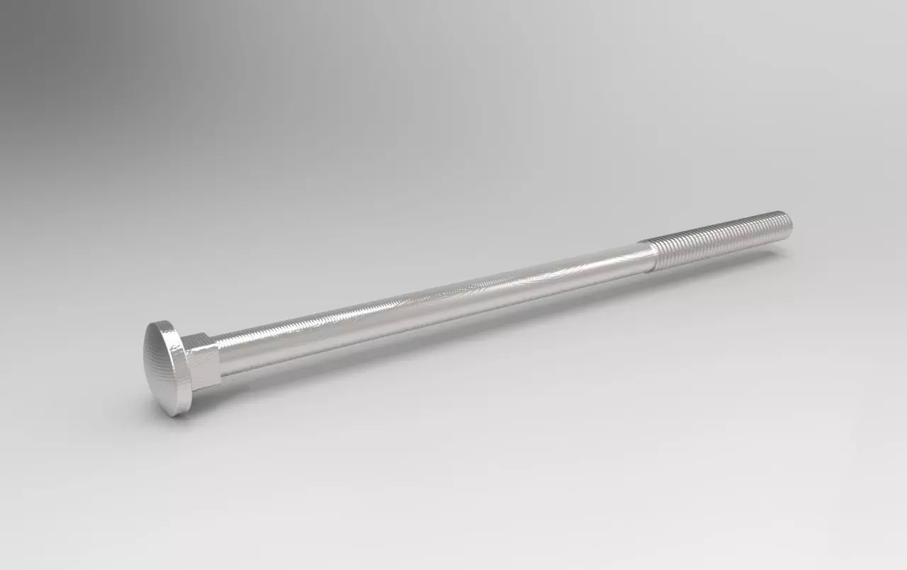 Half Round Neck Bolt Free 3D model