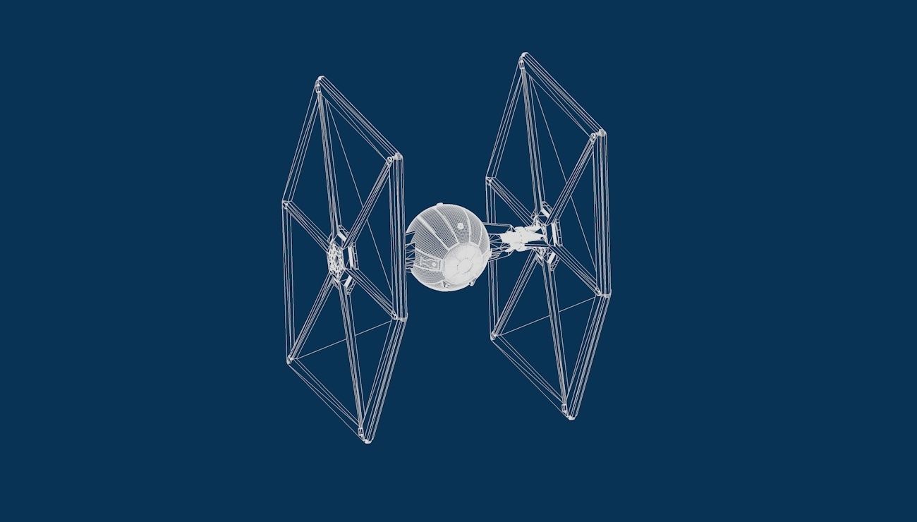 Star Wars Imperial Tie Fighter Low-poly 3D model_6