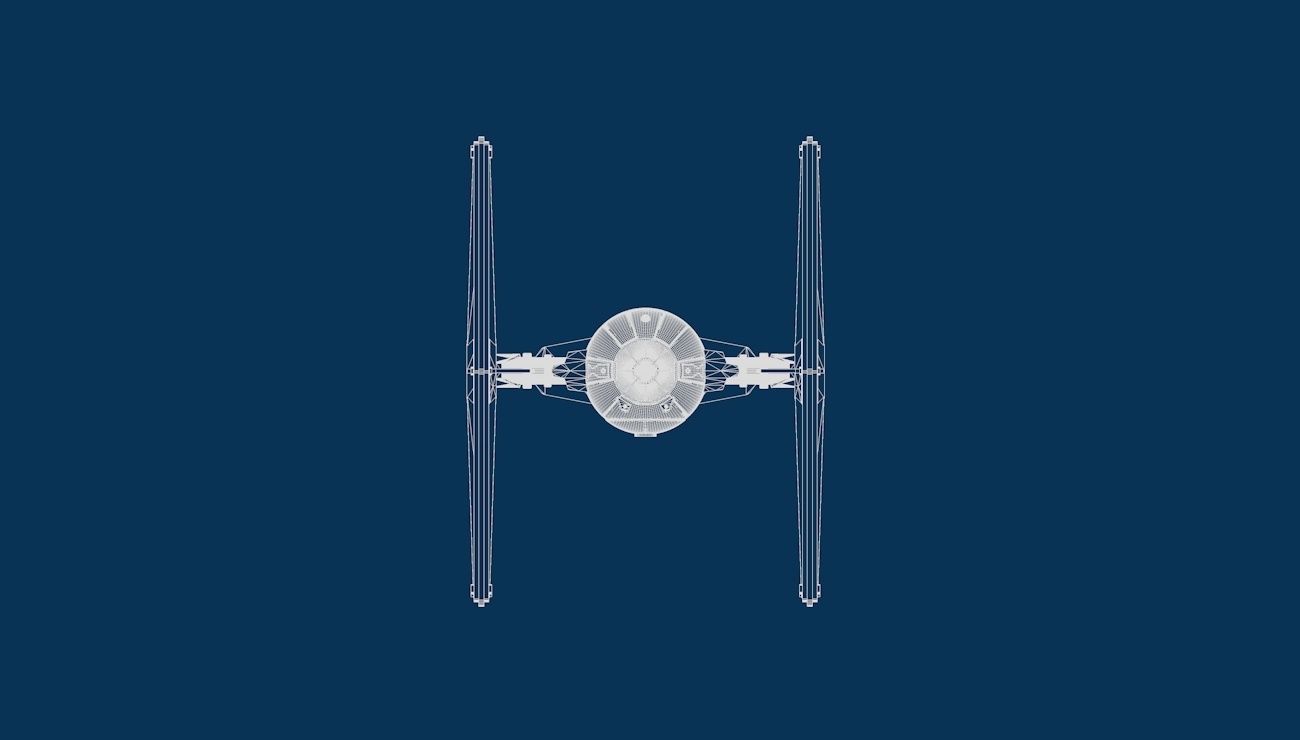 Star Wars Imperial Tie Fighter Low-poly 3D model_7