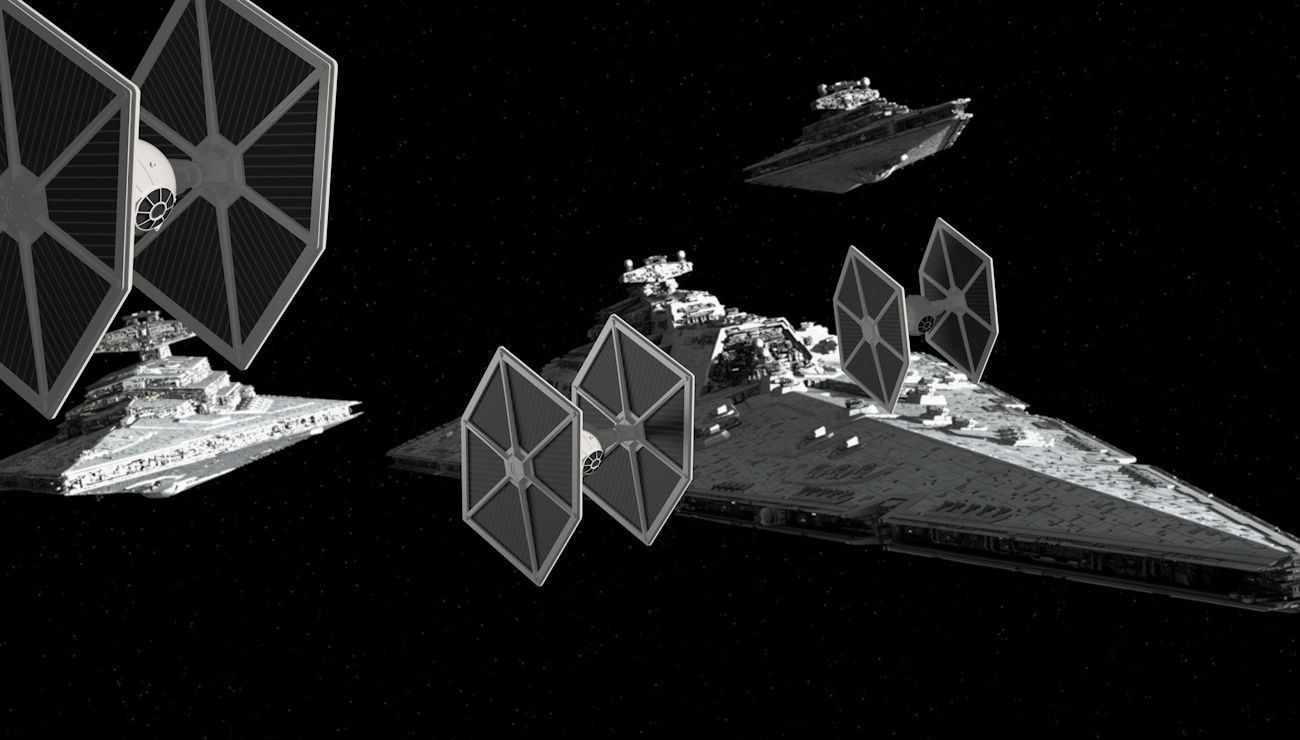 Star Wars Imperial Tie Fighter Low-poly 3D model_4