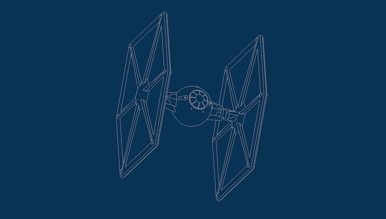 Star Wars Imperial Tie Fighter Low-poly 3D model_13