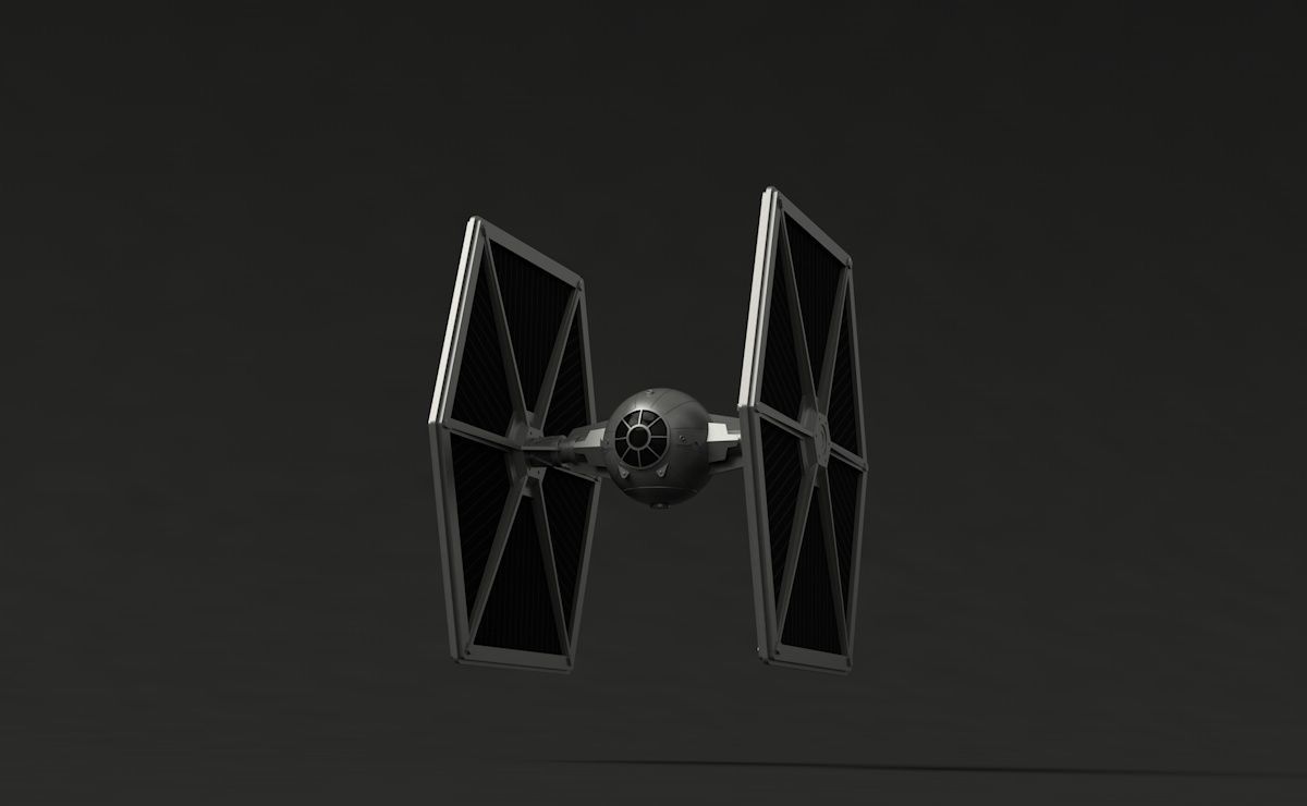 Star Wars Imperial Tie Fighter Low-poly 3D model_3