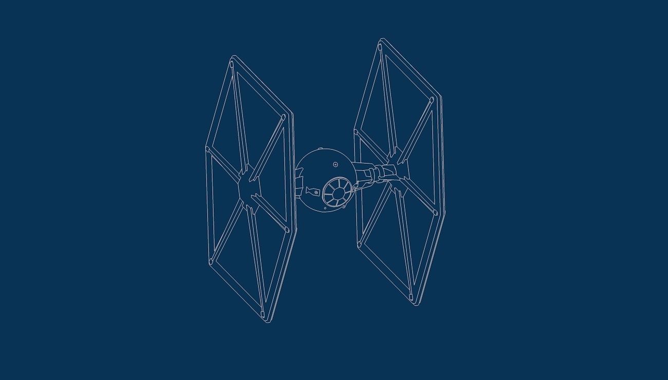 Star Wars Imperial Tie Fighter Low-poly 3D model_5