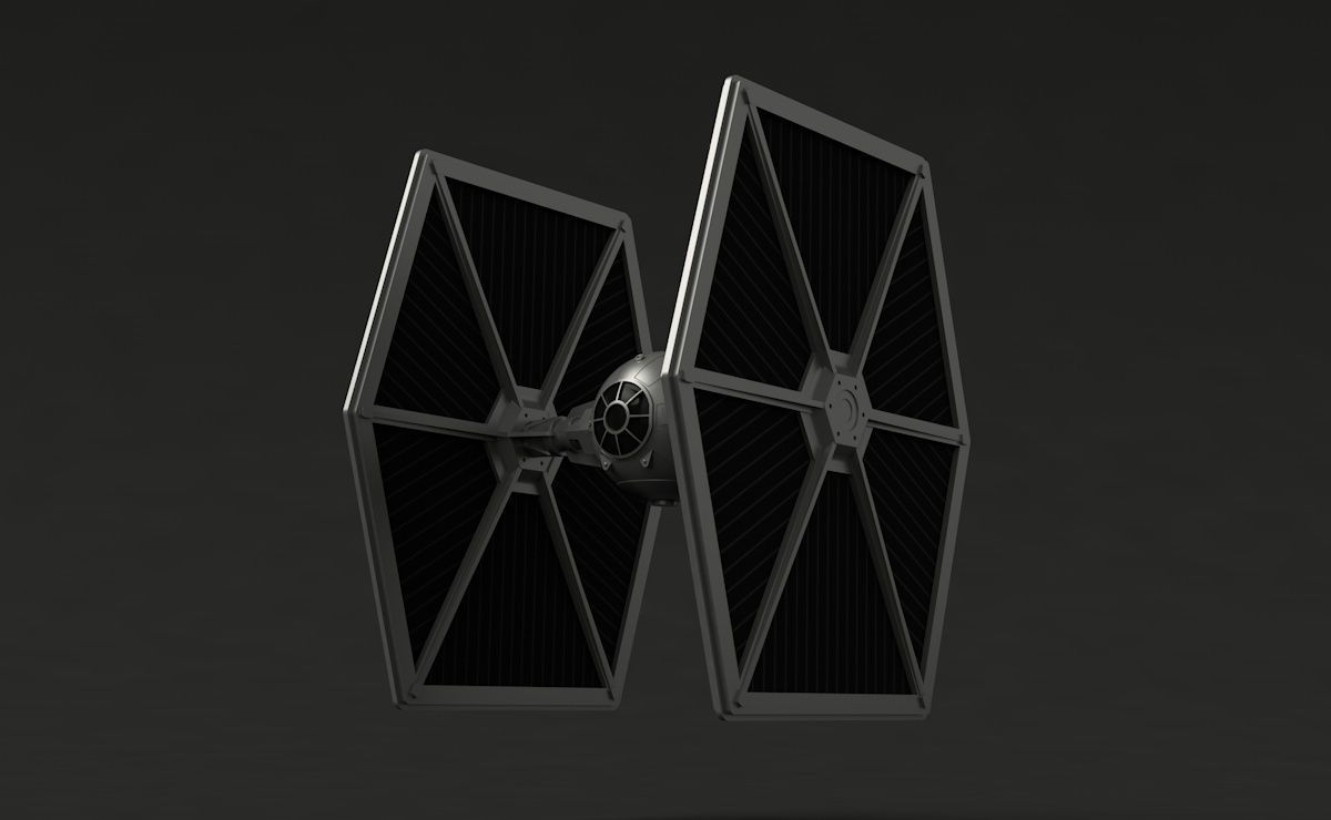Star Wars Imperial Tie Fighter Low-poly 3D model_1