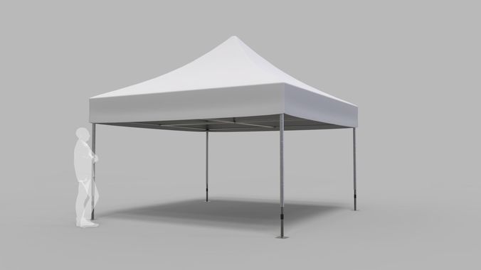 Commercial Tent 4x4 Meters 3D model