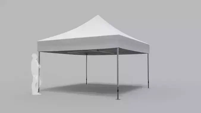 Commercial Tent 4x4 Meters 3D model