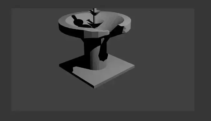Broken Fountain-LowPoly