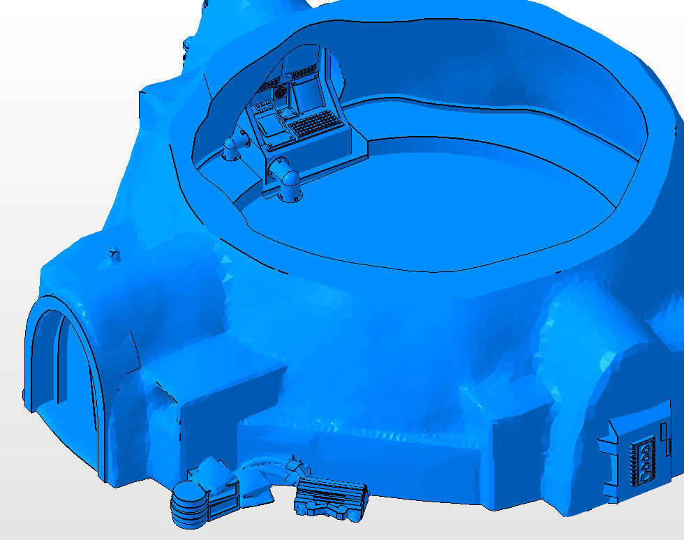 scifi mud hut - stl files 3D print model_2