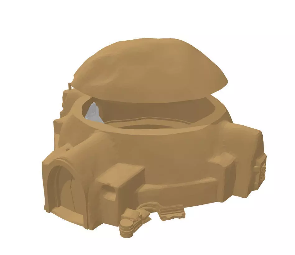 scifi mud hut - stl files 3D print model_0