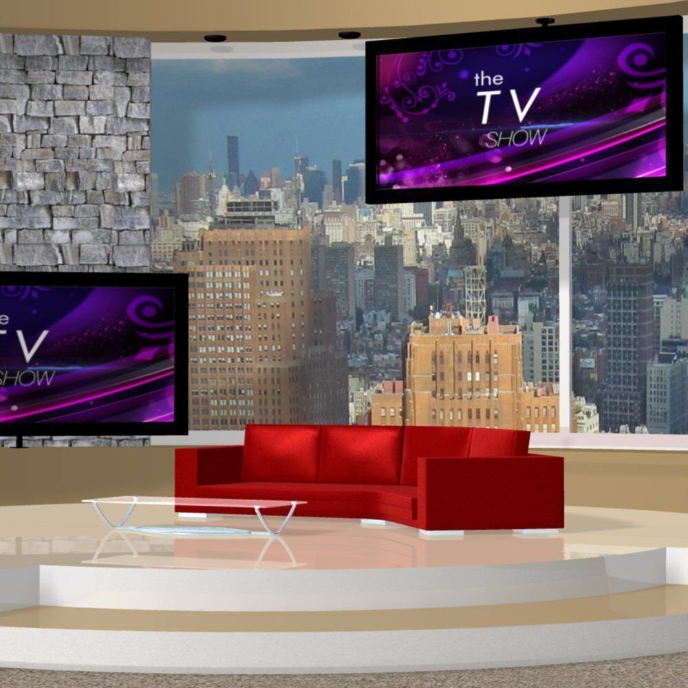 Daytime TV Talk Show Set 3D model_1