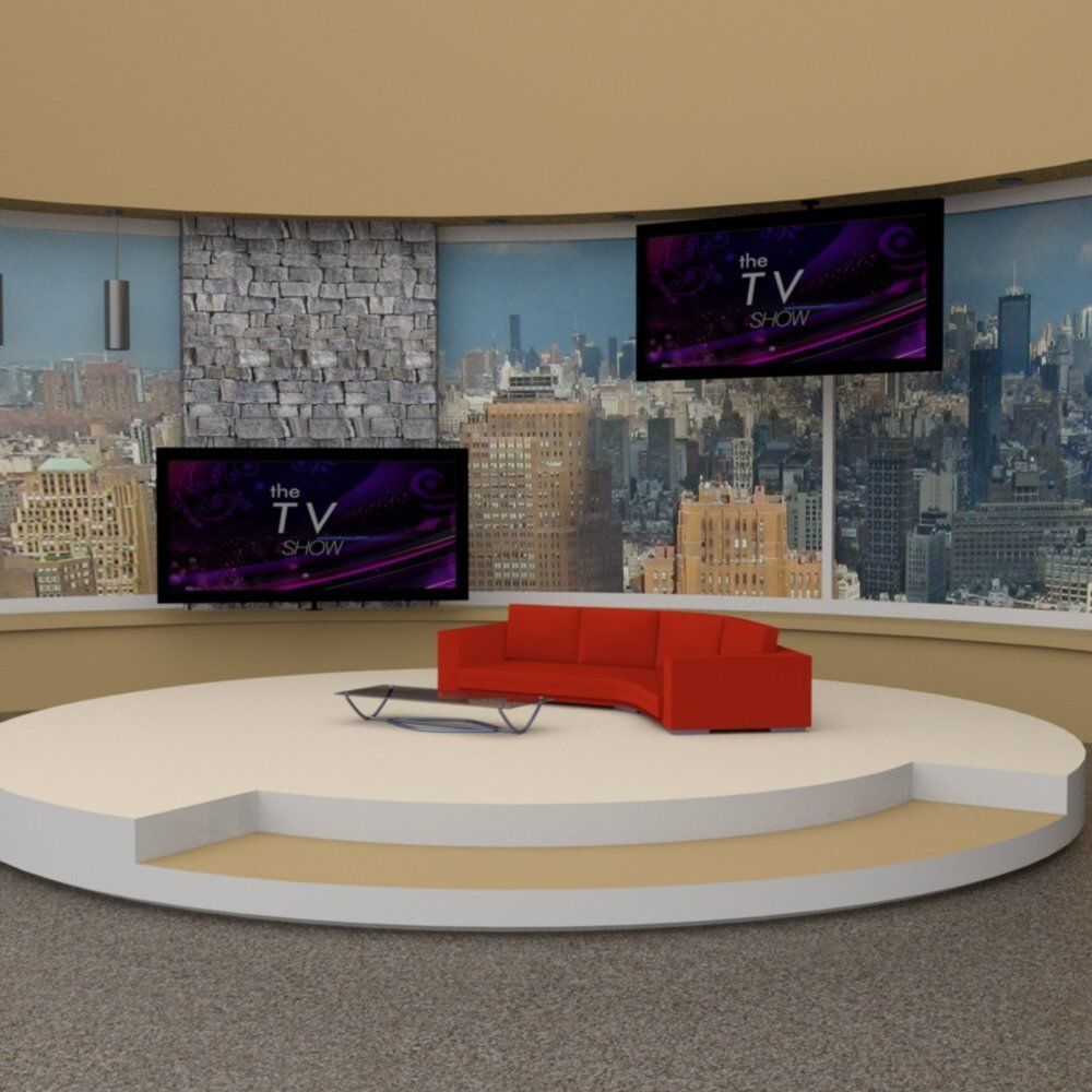 Daytime TV Talk Show Set 3D model_7