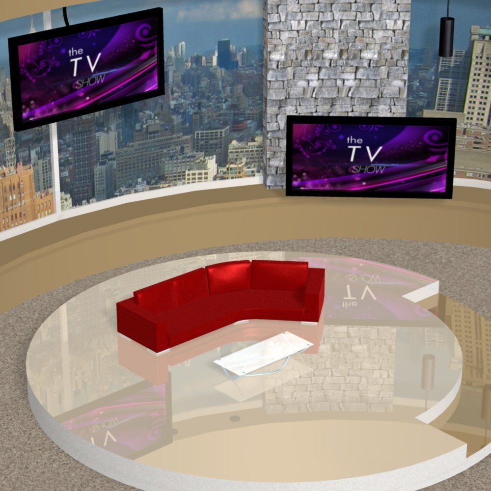 Daytime TV Talk Show Set 3D model_3