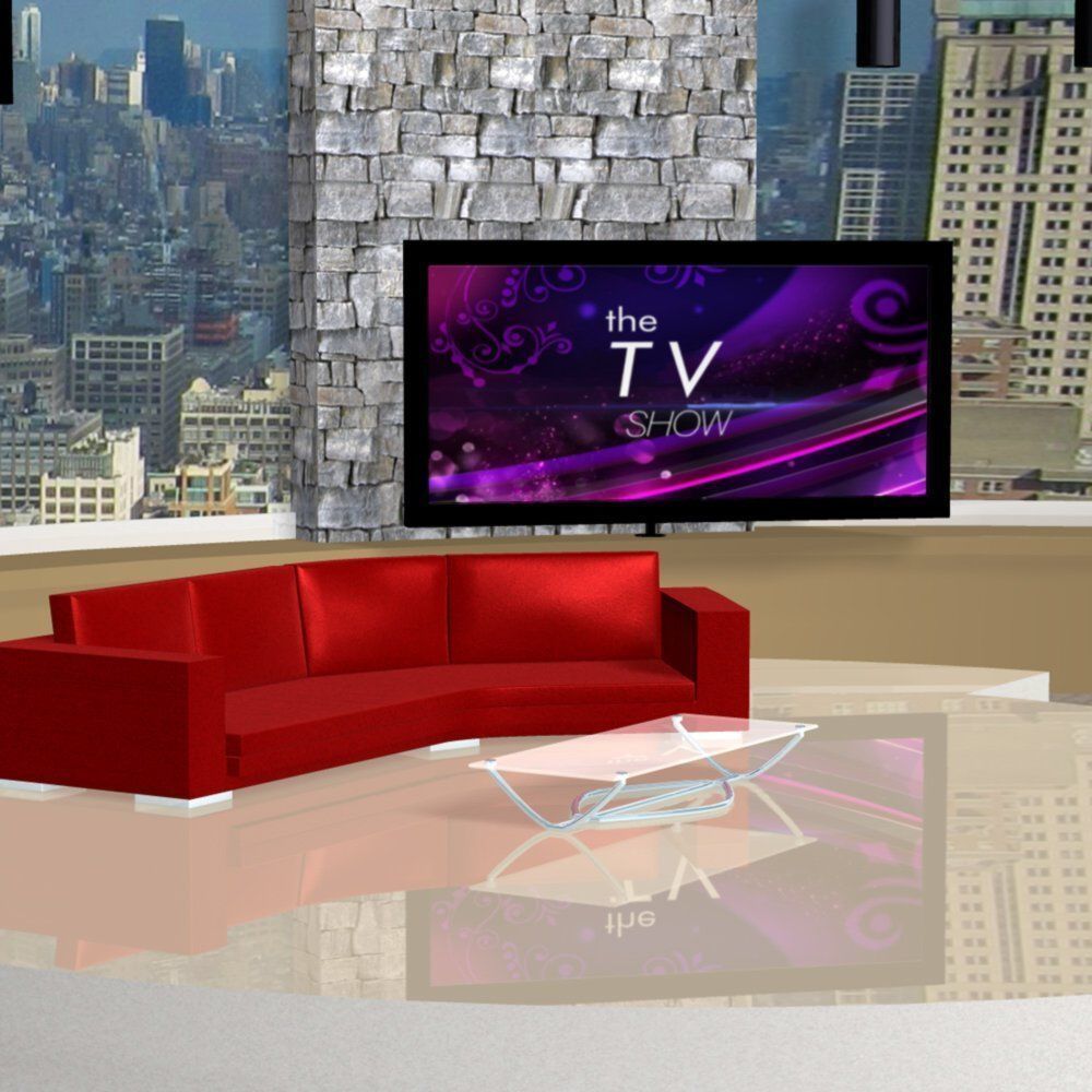 Daytime TV Talk Show Set 3D model_4