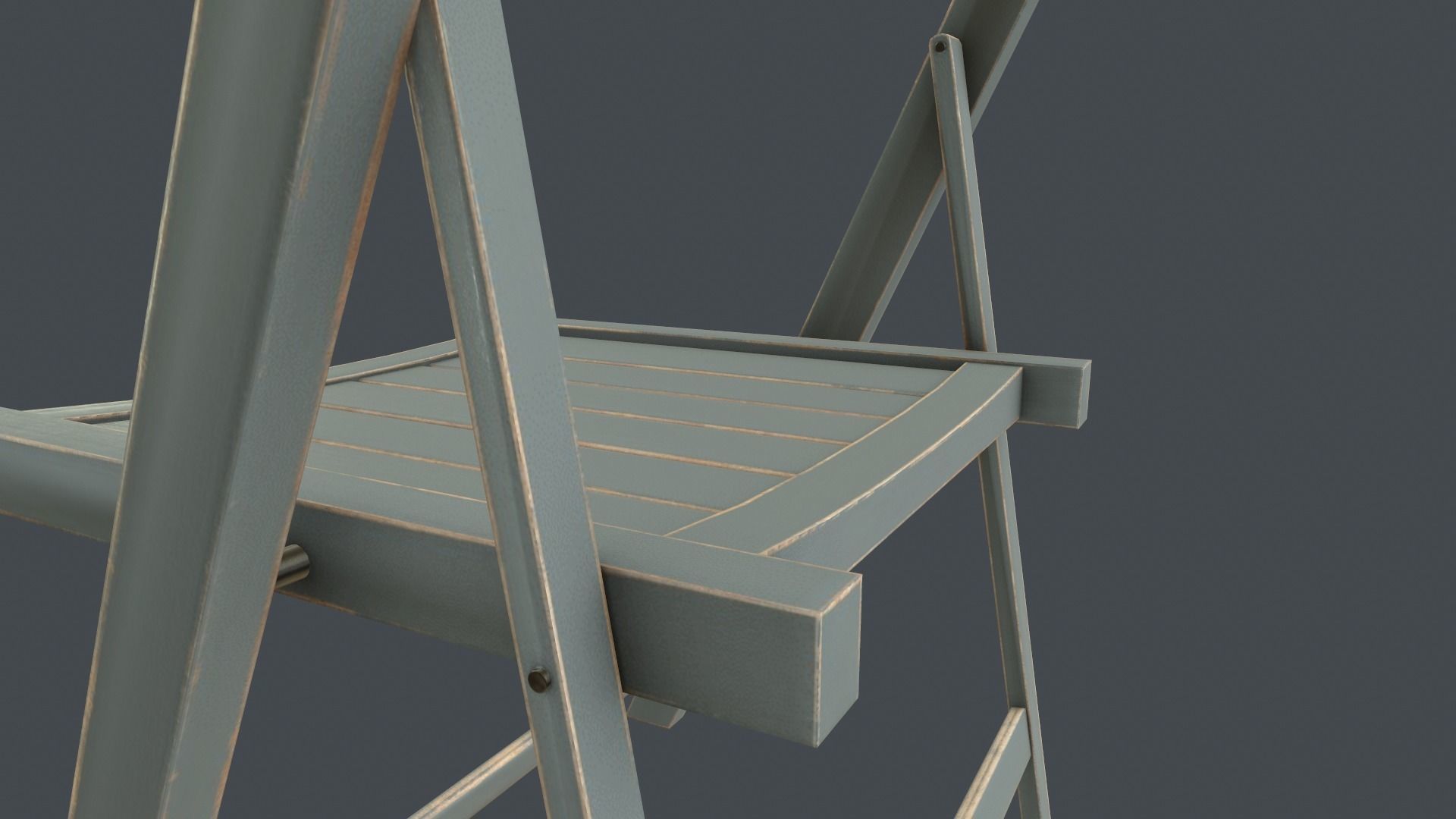Game Ready Folding Chair Low-poly 3D model_3