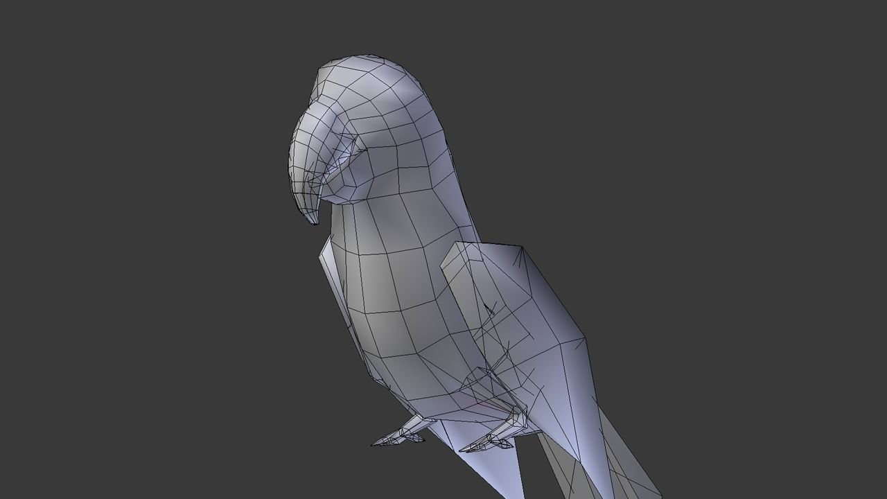 Scarlet Macaw - Animated Low-poly 3D model_11