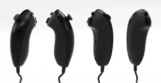 Wii Nunchuk Controller Free 3D model