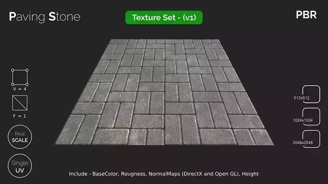 Paving Stone - small seamless textures set Texture