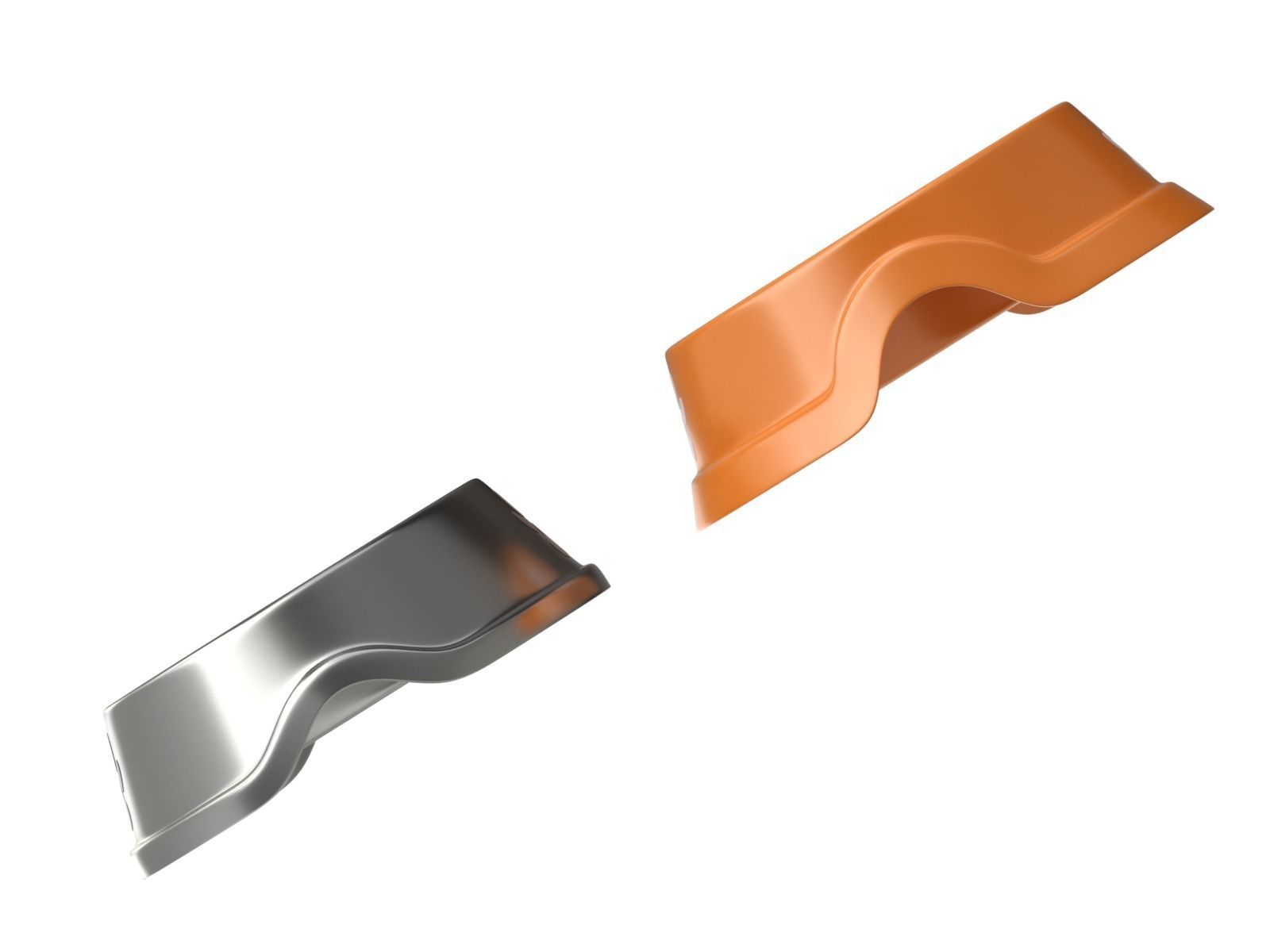 Metal and Plastic Dog Bowl 3D model_2