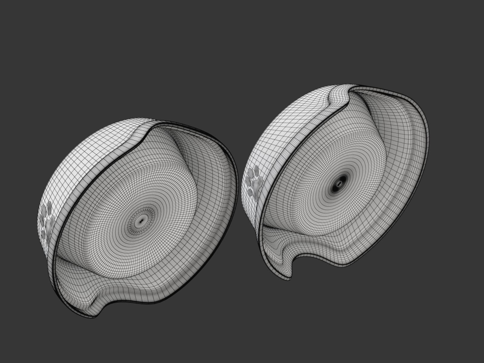 Metal and Plastic Dog Bowl 3D model_29