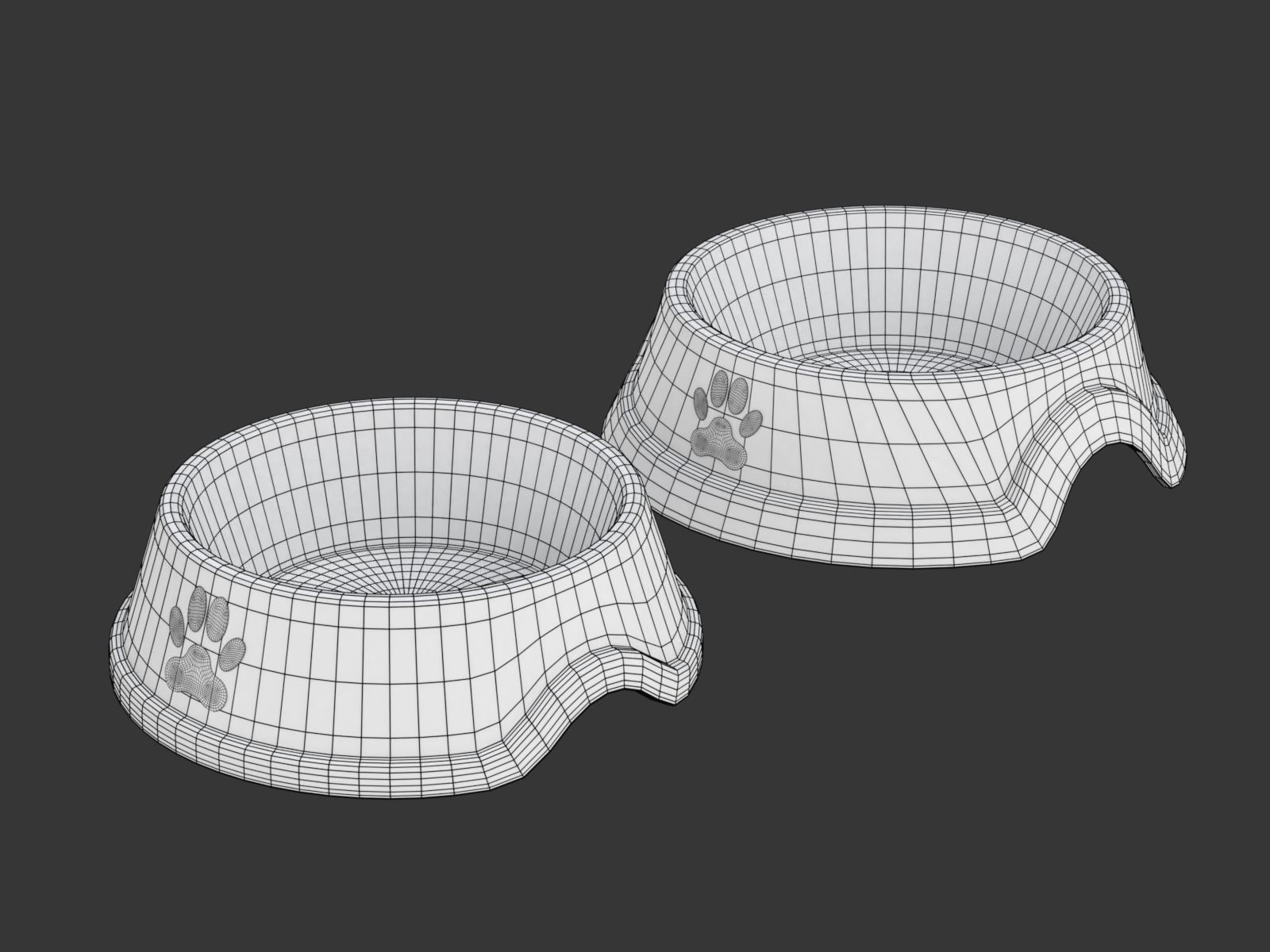 Metal and Plastic Dog Bowl 3D model_21