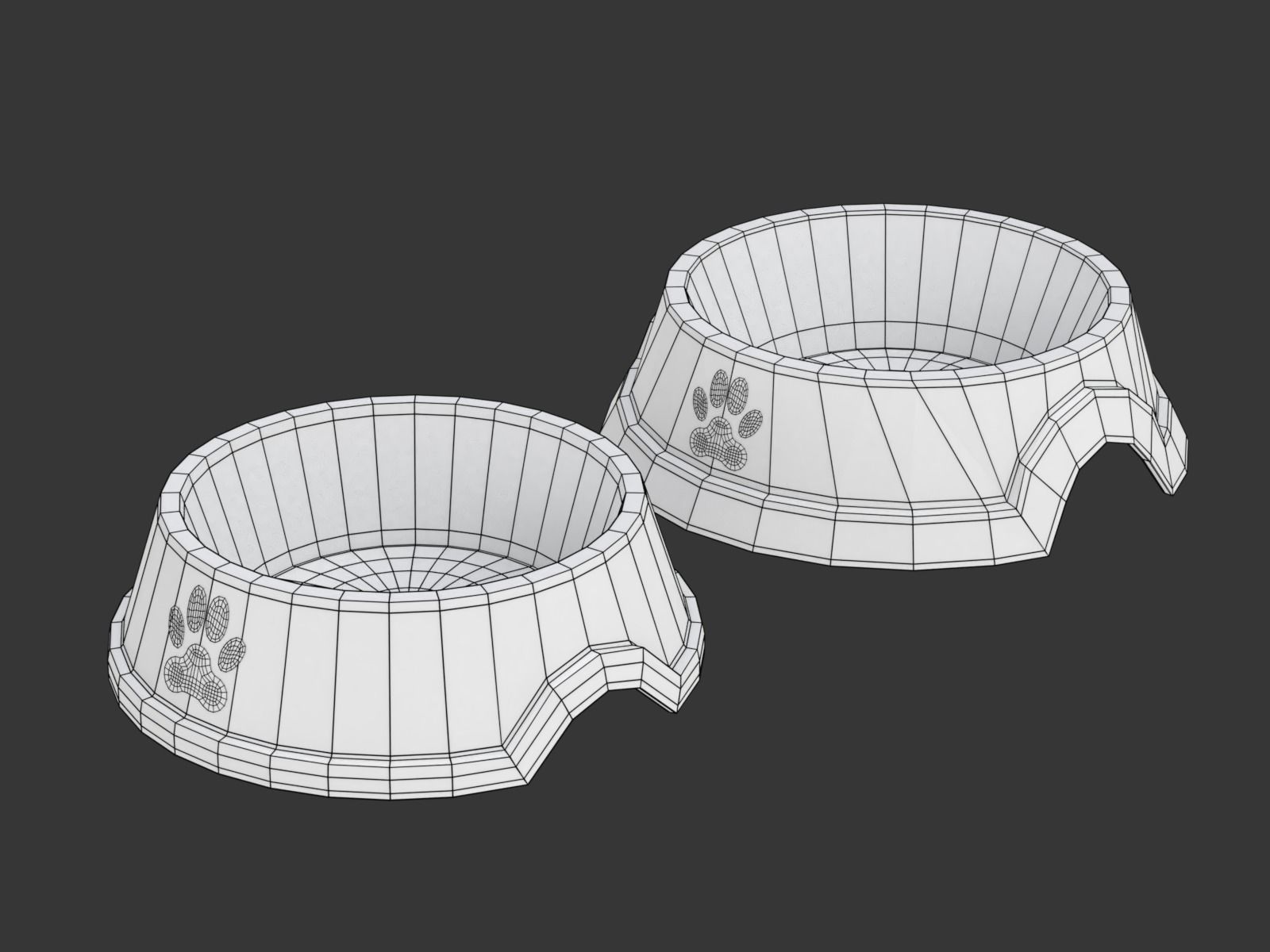 Metal and Plastic Dog Bowl 3D model_17