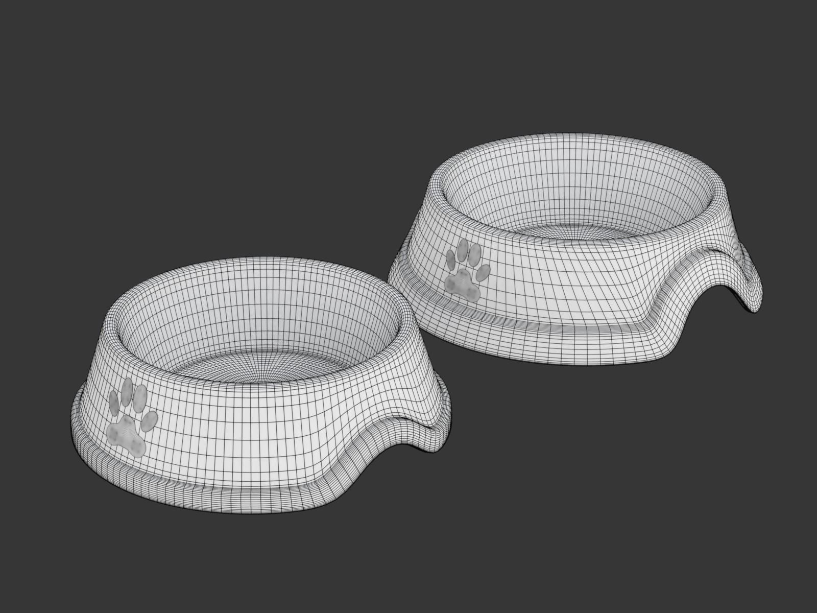 Metal and Plastic Dog Bowl 3D model_27