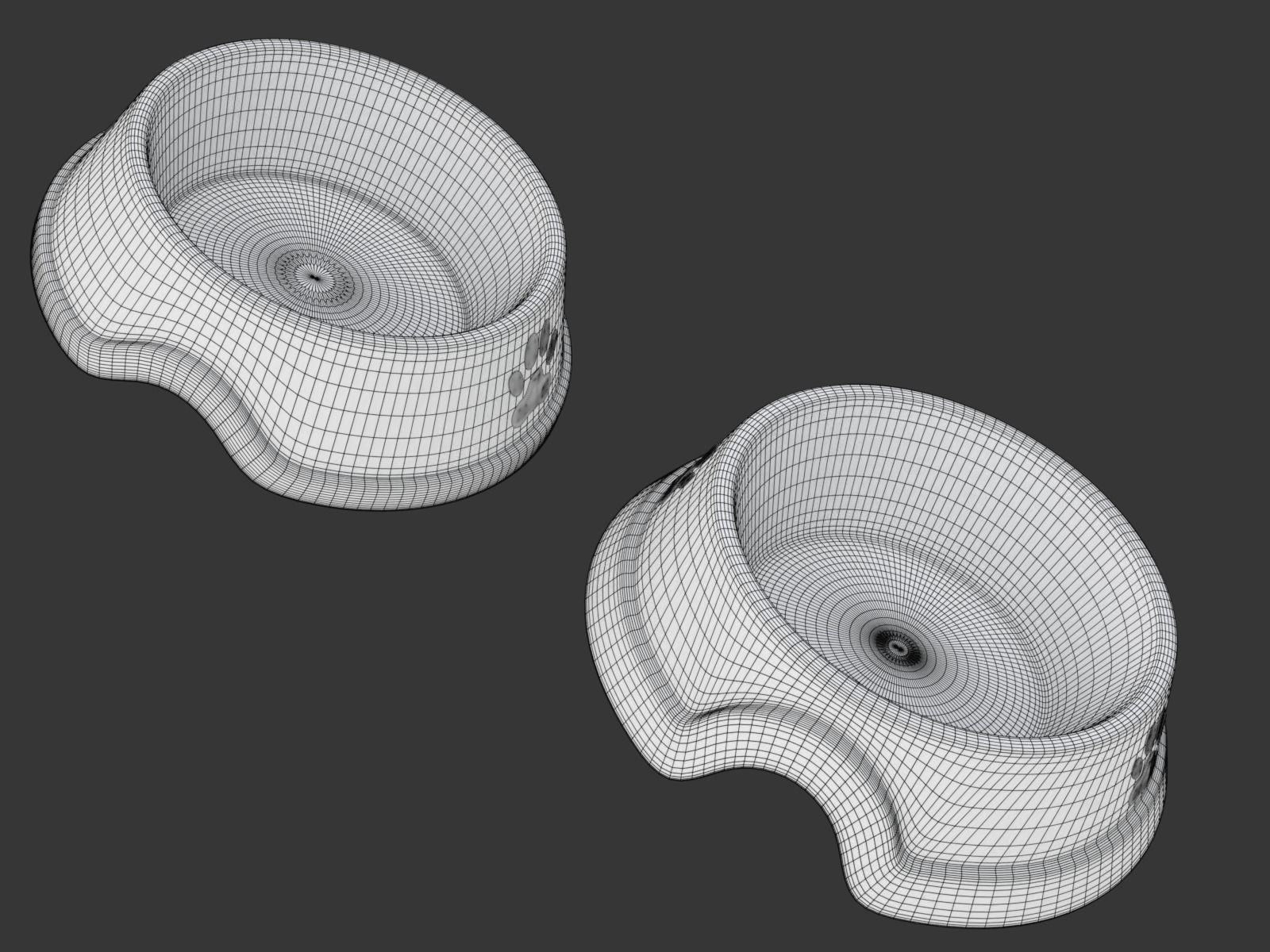 Metal and Plastic Dog Bowl 3D model_30