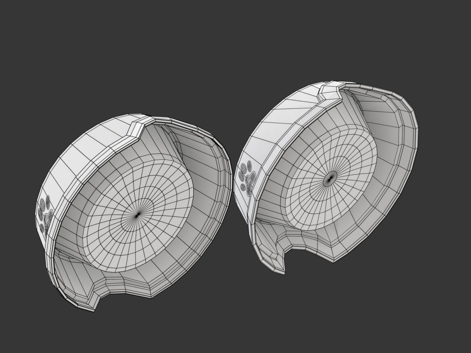 Metal and Plastic Dog Bowl 3D model_20