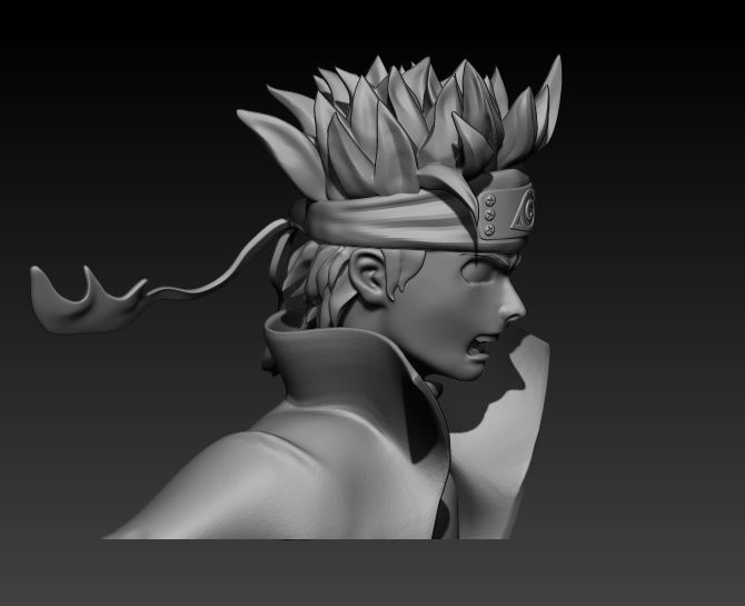Naruto s Bust 3D print model_5