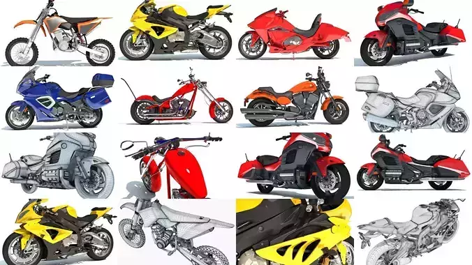 Motorcycle 3D Models Collection 
