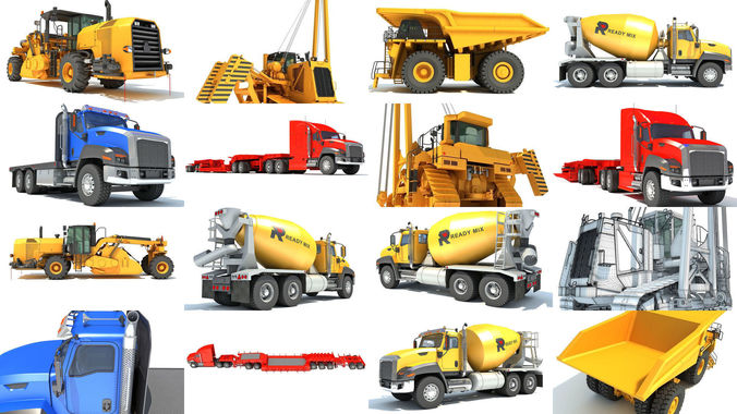 Industrial Vehicles 3D Models 3D Model Collection