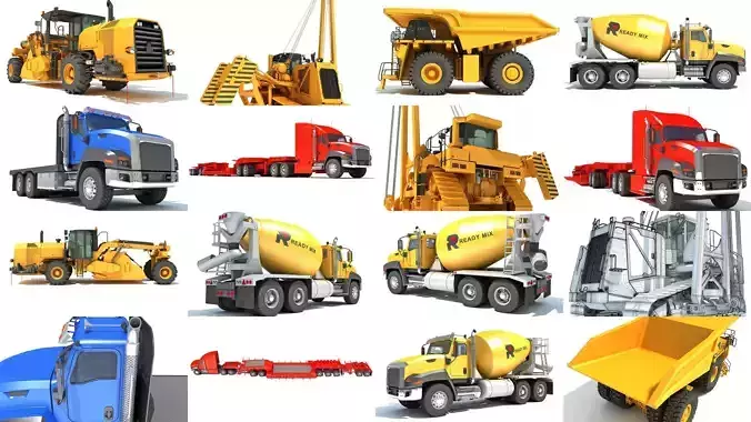 Industrial Vehicles 3D Models 3D Model Collection