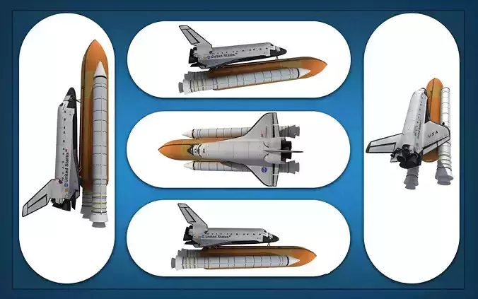 3D Space Shuttle Models 3D Model Collection