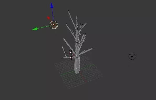 tree without colour 3D model_0