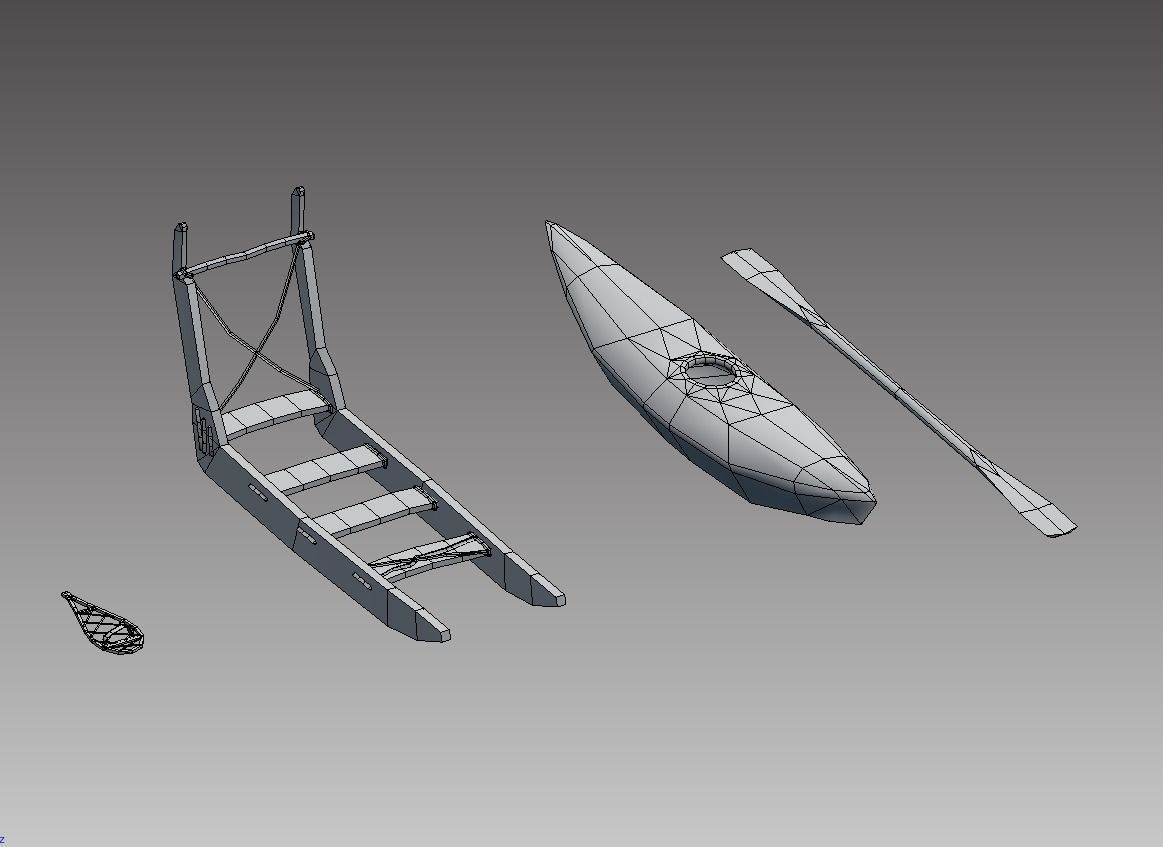 POLYArctic arctic with teepee Low-poly 3D model_11